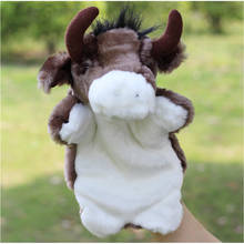 Cute Lovely Animal Hand Puppet Marioneta Dolls Plush Cow Bull Hand Doll Learning Baby Toys Fantoche Puppet Marionetes Plush Toys 2024 - buy cheap