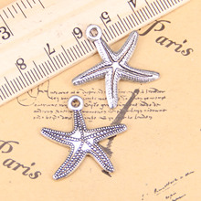 48pcs Charms For Jewelry Making marine starfish 25x26mm Antique Silver Plated Pendants DIY Tibetan Silver Bracelet Necklace 2024 - buy cheap
