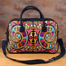 Bolso multiusos bordado a la moda para mujer, bolsos de hombro informales con bordado Floral hecho a mano, Top nacional 2024 - compra barato