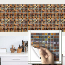 Pegatinas de mosaico para cocina, autoadhesivo para decoración del hogar, papel tapiz impermeable contra salpicaduras, 20x20cm, 10 unids/lote 2024 - compra barato