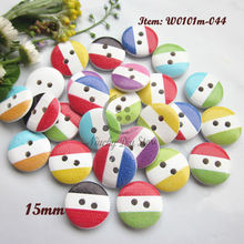 Sewing accessories 100pcs Mixed white bottom rainbow wood buttons scrapbook crafts decorative materials wholesale 2024 - buy cheap