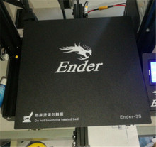 1 шт. 235x235 мм черная кровать с подогревом для Creality ENDER-3S 3D принтер наклейка сборка лист сборка пластина лента с 3м подложкой 2024 - купить недорого