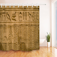 Cortina de chuveiro de egípcio com ganchos, 72 polegadas, banheiro antigo egípcio, tecido à prova d'água para decoração de banheira, arte 2024 - compre barato
