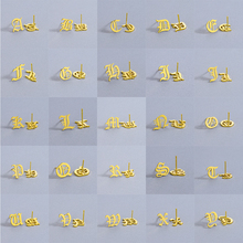 Cxwind A~Z 26 English Letters Stud Earrings For Women Fashion Stainless Steel Arabic Earring Jewelry boucle d'oreille femme 2019 2024 - buy cheap