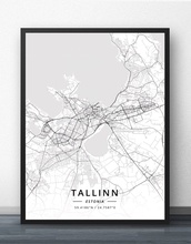 Poster do mapa de tallinn estonia 2024 - compre barato