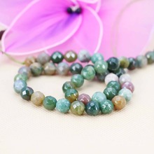 8mm Accessories Faceted Multicolor Natural india Onyx beads Round shape DIY Natural stone 15inch DIY Jewelry making design Gifts 2024 - buy cheap