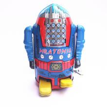 Classic collection Retro Clockwork Wind up Metal Walking Tin robot Mechanical toy kids christmas gift 2024 - buy cheap