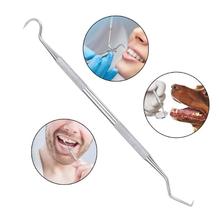 Gancho de sonda para limpieza Dental, productos de herramientas dentales de acero inoxidable, doble extremo, 1 unidad 2024 - compra barato