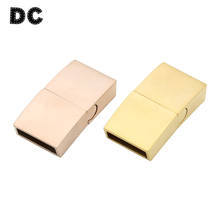 Hole Size 12.5*3.5 mm Stainless Steel Magnetic Clasps Gold/Rose Color For Leather Bracelet DIY Jewelry Findings F5228 2024 - buy cheap