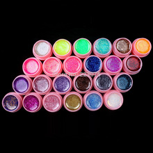 New DIY Professional New 24 PCS Glitter Mix Color UV Builder Gel Acrylic Set for Nail Art Tips white pot 2024 - buy cheap