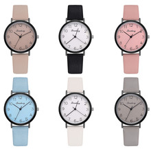 Relojes de mujer de moda de ocio Simple reloj de pulsera informal de cuarzo para mujer reloj de pulsera correa de cuero 2018 relojes femeninos 2024 - compra barato