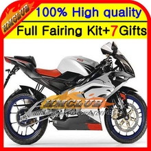 Корпус белый черный для Aprilia RSV1000R 03 04 05 06 1000 R 5HM44 RSV1000 R 03-06 глянцевый черный RSV 1000R 2004 2005 2006 обтекатель 2024 - купить недорого