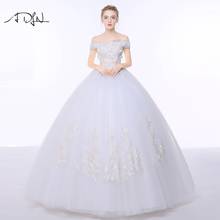 ADLN Off-the-shoulder A-line Wedding Dresses with Flowers Tulle  Puffy Bridal Gown Robe de Mariage Vestido de Noiva Princesa 2024 - buy cheap