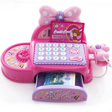 Kids Supermarket Cash Register Simulated Role Play Toy Girl Birthday Gift Multi-functional Cash Toys With Calculator and Scanner 2024 - buy cheap