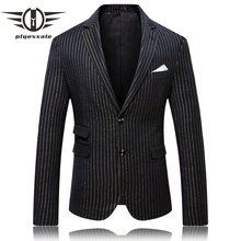 Black Gold Striped Blazer For Men 2019 Luxury Men Blazers Slim Fit Casual Jacket Fashion Wedding Tuxedo Formal Dress Blazer Q647 2024 - buy cheap