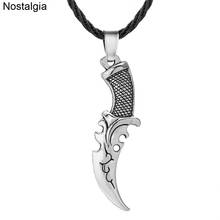 Nostalgia Magic Powerful Teen Wolf Tooth Military Saber Knife Pendant Necklace Amulet For Viking Slavic Warrior 4th Of July 2024 - buy cheap