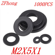 1000PCS M2*5 2mm Black flat nylon Washer thickness 1mm 2024 - buy cheap