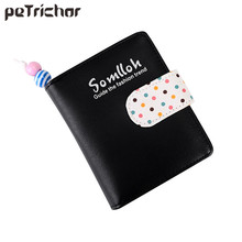 Fashion Candy Colors Women Wallets Short Polka Dots Leather Zipper Small Wallet  Purse Cards Holder For Girls Women Laddies 2024 - buy cheap
