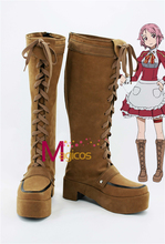 Обувь для косплея на Хэллоуин, аниме «Sword Art Online», Lisbet, коричневые ботинки на заказ 2024 - купить недорого