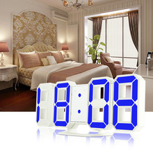 Relógio de mesa led 3d original, relógio digital de parede moderno, mecanismo de alarme, despertador e soneca, tela de 12/24 horas 2024 - compre barato