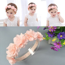 2019 New Lace Flower Kids Baby Girl Toddler Headband Hair Band Headwear Accessories Lace Flower Headband Baby Photo Props 2024 - buy cheap