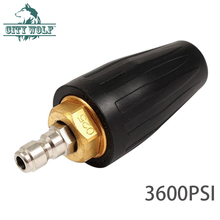 high pressure washer brass turbo rotation nozzle 3600PSI for industrial car washers City Wolf car cleaning tool 2024 - buy cheap