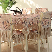 Hot Sale fashion dining table cloth chair covers cushion tables and chairs bundle chair cover rustic lace cloth set tablecloth 2024 - buy cheap