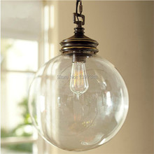 Wonderland Retro Vintage Loft  Glass Ball Pendant Balck Dia 20/25/30CM Lighting Hot Home Decorate PL-32 2024 - buy cheap