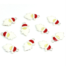 10pcs/lot Santa Claus charms pendants connector for diy bracelet necklace beads craft material jewelry christmas accessories 2024 - buy cheap