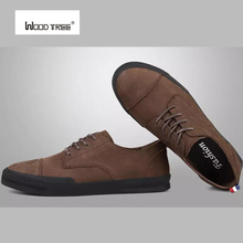 WOOD TREE  Men Leather Casual shoes For Summer Spring Solid Lace Up Genuine Leather Shoes Normal Size Fashion Super Quality 2024 - buy cheap