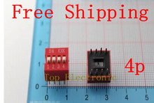 Free Shipping 100pcs 4 Position 4P DIP Switch 2.54mm Pitch 2 Row 8 Pin Slide DIP Switch in stock Fast Shipping 2024 - buy cheap