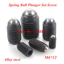 20pcs M6*12 Hex Socket Spring Ball Plunger Set Screw, 6mm wave beads positioning marbles tight screws Alloy steel 12.9 grade 2024 - buy cheap