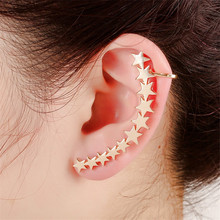 1PC European Vintage Hyperbole Star Earrings for Women Girl Jewelry Gold Silver Color Punk Ear Stud Handmade Stud Earings E235 2024 - buy cheap