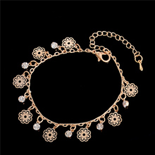 H:HYDE-tobilleras con flores para mujer, pulsera de ganchillo para tobillo, cadena para pierna, cheville 2024 - compra barato