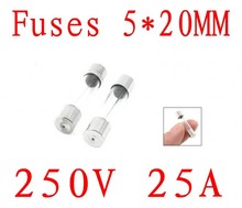 100pcs/Set 5x20mm 5*20mm Glass Fuses 25A 250V Quick Blow Glass Tube Fuse Assorted Kits Fast-blow 2024 - buy cheap