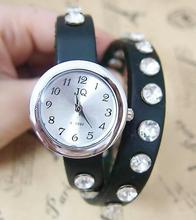 Luxury Brand Leather Crystal Quartz Watch Women Ladies Fashion Bracelet Wristwatches Clock Female Relogio Feminino 2024 - buy cheap