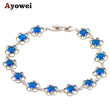 Delicate Design AAA Zircon & Blue Zircon Crystal Silver filled Bracelets Health Nickel & Lead free Fashion jewelry TB388A 2024 - buy cheap