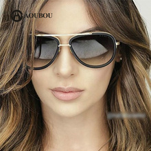 AOUBOU 2020 Fashion Women Sunglasses Retro Oval Metal Frame Star Style Female Sun Glasses UV400 Gafas De Sol Mujer 6141 2024 - buy cheap