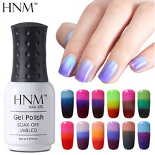 HNM-Gel térmico que cambia de Color por temperatura, barniz de uñas UV, laca de Gel semipermanente, 8ml 2024 - compra barato
