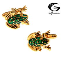 iGame Golden Frog Cuff Links Green Color Cute Frog Design Hotsale Copper Material Cufflinks Free Shipping 2024 - buy cheap
