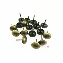 200PCS 13*17MM  Glossy black bronze Nails decorated wooden sofa soft bag nail  ornaments Antique box 2024 - buy cheap