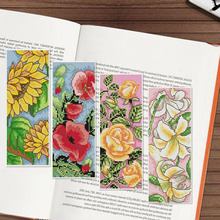 902 Bookmark Sunflower Rose Lily Poppy DIY Craft Stich Cross Stitch Needlework Embroidery Crafts Counted Cross-Stitching Kit 2024 - buy cheap
