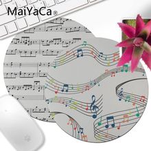 MaiYaCa Non Slip PC Music Notes Piano Key Comfort Round Mouse Mat anime Mousepad computer gaming mouse pad gamer play mats 2024 - buy cheap