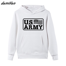 Spring Autumn Casual Men zipper Fleece Hoodie Green Olive Army Military Tactical Us Flag Sweatshirt Hip Hop Jacket Coat Harajuku 2024 - buy cheap