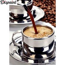 Dispaint Full Square/Round Drill 5D DIY Diamond Painting "Coffee landscape" 3D Embroidery Cross Stitch Home Decor Gift A12024 2024 - buy cheap