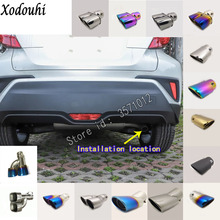 For Toyota C-HR CHR 2017 2018 car body cover muffler exterior back end pipe dedicate exhaust tip tail outlet ornament vent 1pcs 2024 - buy cheap