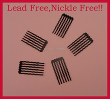 50PCS 2.0cm*3.6cm 6teeth Black Waved teethed Plain Metal Hair Combs for DIY headpieces at nickle free and lead free 2024 - buy cheap