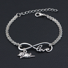 Women Fashion Jewelry The Happy Cat Charms Bracelets Antique Silver Color DIY Handmade Infinity Love Charms Bracelets 2024 - buy cheap