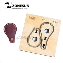 ZONESUN-Llavero troquelado de cuero personalizado, soporte fob, molde cortador de hoja de PVC/EVA, troquel láser de cuero artesanal 2024 - compra barato