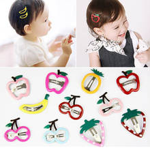 Hot Sale 1Pair Cute Fruit Apple hair clips Child hairpin Cute kids Girls Barrettes Baby Hair Accessories 2024 - buy cheap